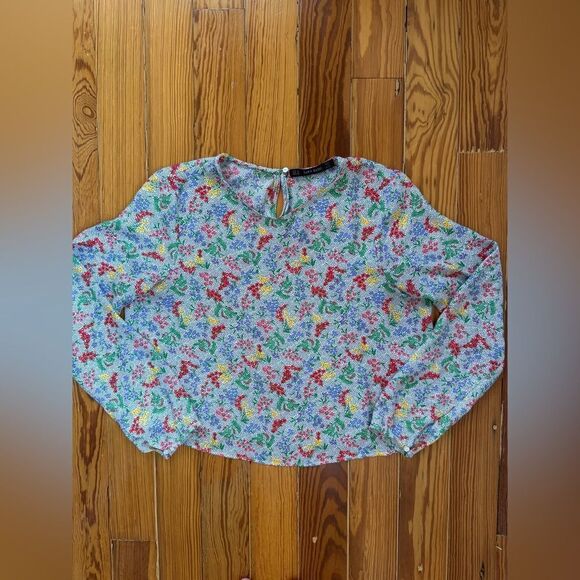 ZARA Floral Top - Picture 1 of 6
